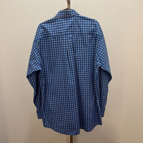 Cinch Western Shirt Size Blue White Black Plaid Large - Picture 7 of 7